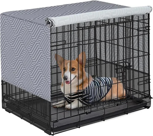 Vista 22 de Explore Land Funda transpirable para jaula de perro, ventilación de malla de 4 lados, funda básica para perrera para mascotas, todos los lados