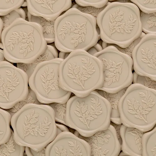 Vista 12 de UNIQOOO Calcomanías de Sello de Cera - Calcomanías de Sello de Sobre de Invitación de Boda de Eucalipto, 50 Piezas Calcomanías Autoadhesivas Hoja