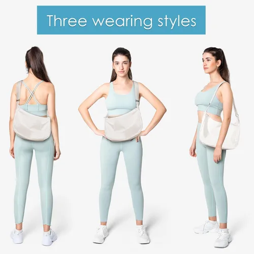 Vista 5 de MEEQUE Bolso bandolera Crescent de gran capacidad para mujer