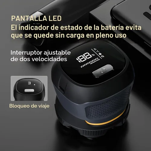 Vista 4 de Afeitadoras de cabeza para hombres calvos: maquinilla de afeitar Azul