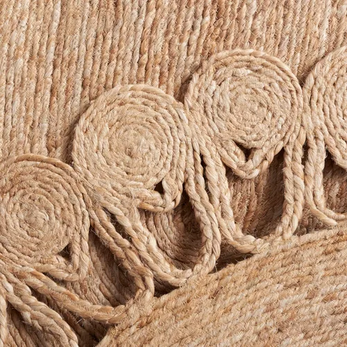 Vista 9 de SAFAVIEH NFB252A - Alfombra redonda de fibra natural, 3 pies, redonda, natural, hecha a mano, con encanto de campo, ideal para zonas de alto tráfico