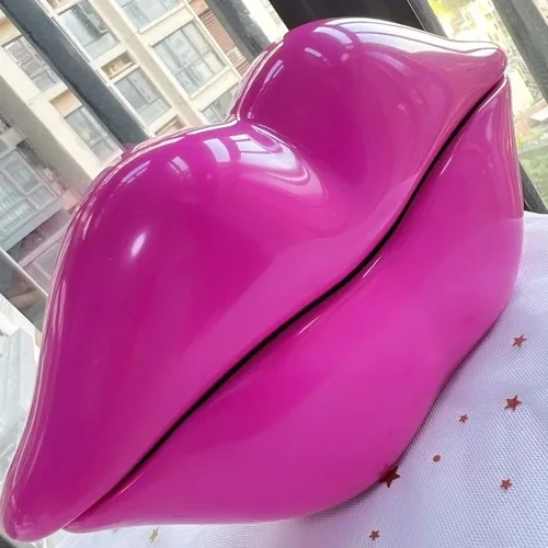 Vista 6 de Teléfono de labios, Teléfono residencial avanzado, Interesante boca en forma de labio, divertido cable de teléfono de plástico rosa rojo, teléfono