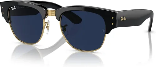 Vista 8 de Ray-Ban Gafas de sol unisex negro sobre montura dorada, lentes transparentes/azules, 2.087 in