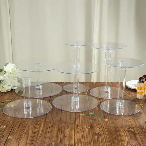 Vista 5 de Efavormart - Soporte para decoración de postres de 6 niveles de cristal acrílico resistente para decoración de postres para fiesta de cumpleaños