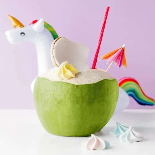 Vista 5 de Palillos de cóctel de comida para aperitivos, 100 piezas de frutas tropicales, palillos de dientes de lujo, decoración de sándwich de frutas