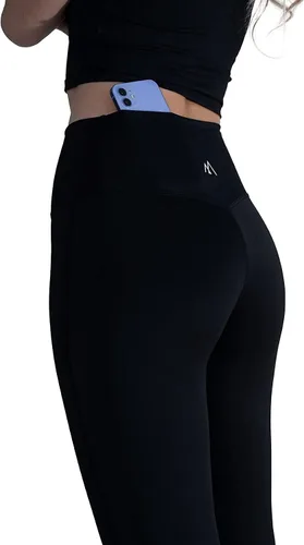 Vista 2 de ALLUREACTIVE Womens Soft Workout Leggings Yoga Tummy Control Butt Lift Running Pants Black
