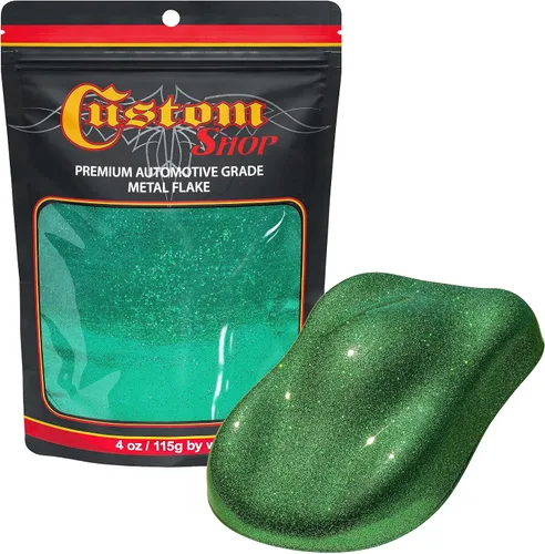 Vista 79 de Custom Shop - Purpurina metálica para pintura automotriz, oro brillante, 4 oz, micro escamas de metal de 0.004" para pintura de automóviles, aditivo
