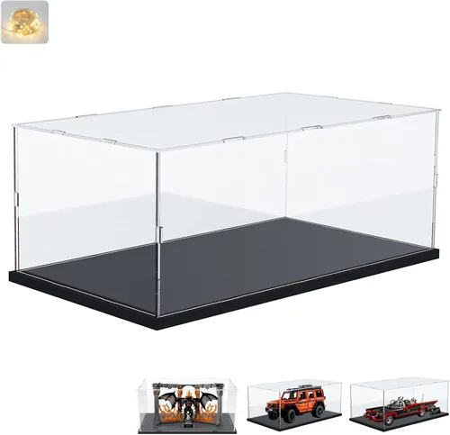 Vista 26 de Vitrina de acrílico transparente engrosada para coleccionables de Lego 75328 75976 Minifigure, caja transparente de autoensamblaje a prueba de polvo