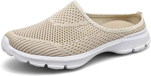 Vista 10 de ChicWind - Zapatillas de malla transpirable para mujer, estilo alpargatas, con espalda abierta, sin cordones