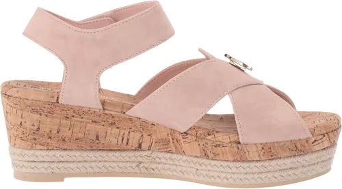 Vista 6 de LindSAY PHILLIPS Sandalias de cuña para mujer color rosa 7