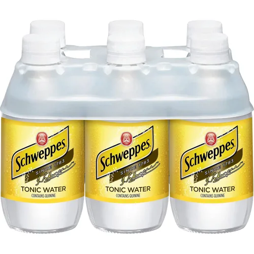 Vista 2 de Schweppes Agua tónica, paquete de 6 botellas de 10onzas
