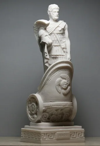 Vista 9 de Ares Mars Dios de la guerra Carro griego fundido mármol estatua escultura Figura 9.84