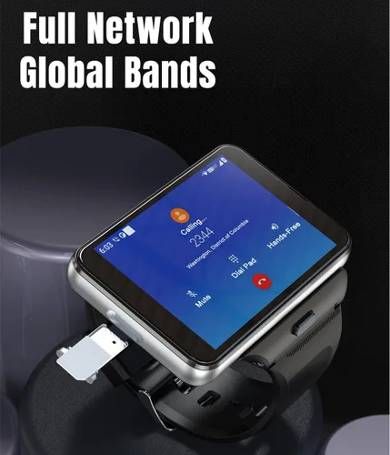 Vista 4 de Reloj inteligente para hombre, 4G, smartwatch para Android e iOS, pantalla táctil de 2.88 pulgadas, Android 11 OS, 6GB+128GB, rastreador