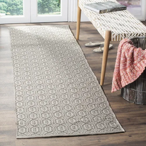 Vista 18 de SAFAVIEH Colección Montauk - Alfombra decorativa de 3 x 5 pies, color marfil y azul marino, tejido plano bohemio hecho a mano, de algodón, ideal