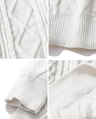 Vista 23 de Aelfric Eden Oversized Knit Sweater Solid Vintage Pullover Unisex Woven Crewneck Knitted Tops