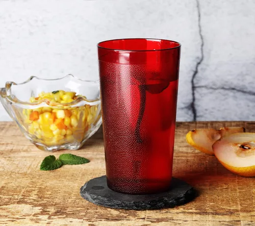 Vista 4 de New Star Foodservice Vasos para bebidas de grado restaurante (rojo (juego de 72), 12 onzas
