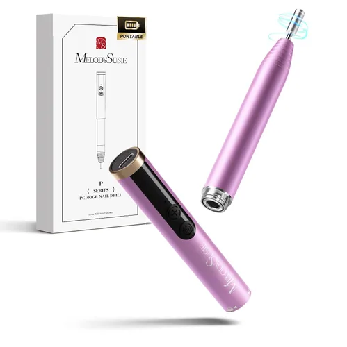 Vista 12 de MelodySusie PocketNail Taladro de Uñas Modular Inalámbrico en Forma de Bolígrafo, PC100GR 20000RPM Lima Eléctrica Delgada Portátil Recargable