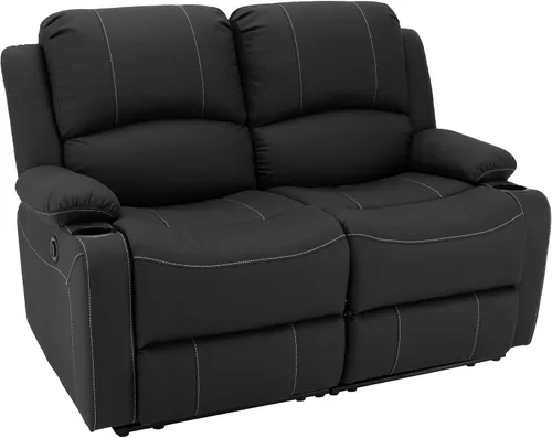 Vista 11 de Camper Comfort Asientos reclinables de pared de 58 pulgadas Sofá reclinable doble Sofá RV Asientos de teatro Muebles