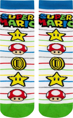 Vista 2 de SUPER MARIO calcetines Calcetines tobilleros Calcetines Mario Game Calcetines para niños