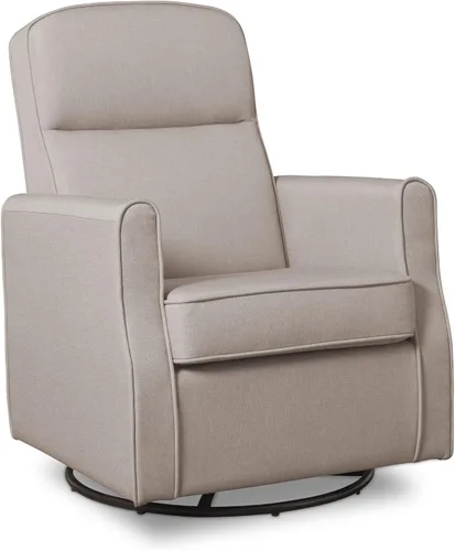 Vista 12 de Delta Children Blair Slim Nursery Glider - Silla mecedora giratoria color carbón