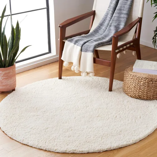 Vista 12 de SAFAVIEH Casablanca Shag Collection - Alfombra decorativa, 2 pies 3 pulgadas x 5 pies, turquesa y marfil, lana maciza hecha a mano, ideal para sala