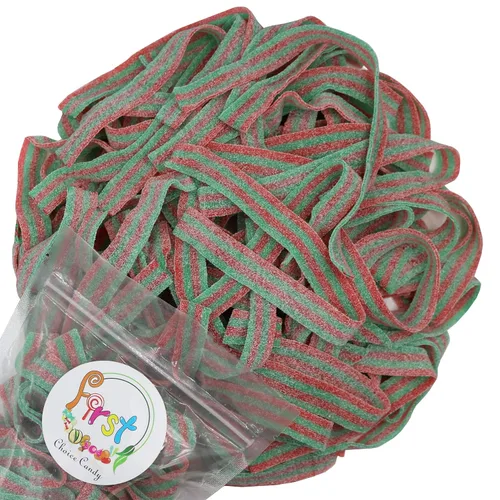 Vista 18 de Cinturones de Gomitas Ácidas de Varios Colores (Azul Baya (Arándano), 1 Libra)