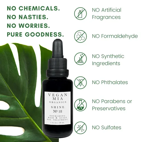 Vista 7 de Aceite de romero orgánico USDA para el crecimiento del cabello con ricino, jojoba y más de Vegan Mia para nutrición intensa y tratamiento