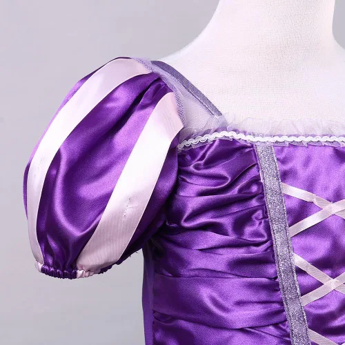 Vista 3 de SAYOO Disfraz de princesa Rapunzel para niñas pequeñas