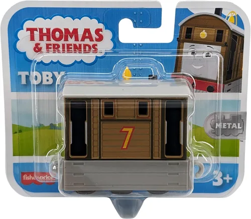 Vista 7 de Thomas & Friends Toby Metal Diecast, All Engines Go, Fisher-Price Tren de Juguete para Empujar para Niños en Preescolar de 3 años en Adelante, HTN28