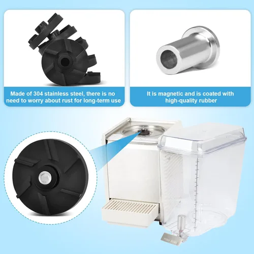 Vista 4 de Impulsor magnético estándar 3587, carcasa de rodamiento estándar 3220 Mcx, compatible con máquinas de bebidas Grindmaster Crathco