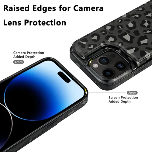Vista 5 de Funda tipo cartera de piel con tapa compatible con iPhone 13 Pro Max de 6.7 pulgadas, para mujeres y niñas con tarjetero y doble cierre magnético