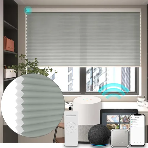 Vista 31 de Changshade Persianas celulares opacas de tamaño personalizado, sin cables, con el diámetro de panales de 1.5 pulgadas, para oficina, sala de estar