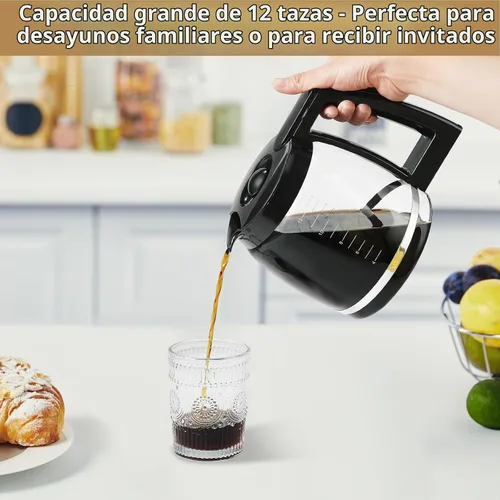 Vista 5 de Reemplazo de jarra de café de vidrio para 12 tazas compatible con Cuisinart