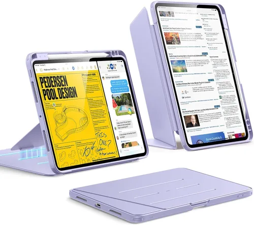 Vista 18 de ESR - Funda para iPad Air de 11 pulgadas M3/M2 (2025/2024), iPad Air de 5ª/4ª generación (2022/2020), funda con soporte vertical, múltiples ángulos