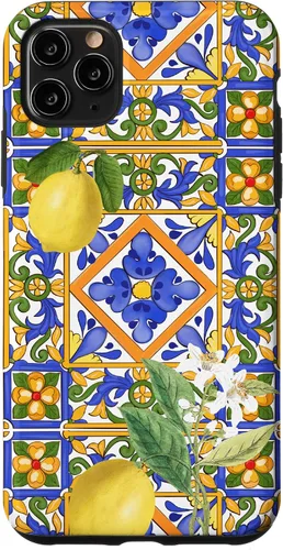 Vista 13 de Sicilian,Italian,Summer,Tiles,Citrus,Mosaic,Majolica Art Case for iPhone 17