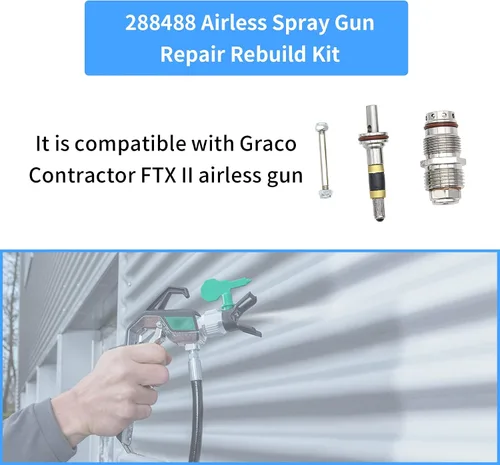 Vista 5 de 288488 Kit de reparación de pistola apto para contratista FTX II Airless Gun Tool, reemplaza 288-488 288430 288420
