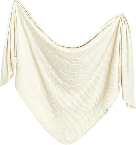 Vista 7 de Copper Pearl Manta para envolver al bebé, manta de punto de primera calidad, manta grande suave y elástica para bebé niño y niña, mantas para recién