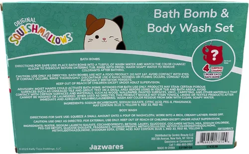 Vista 2 de Juego de bombas de baño y gel de baño, juego de 8 piezas con 4 gel de baño perfumado y 4 bombas de baño, 4 dijes sorpresa en cada bomba de baño. Haz