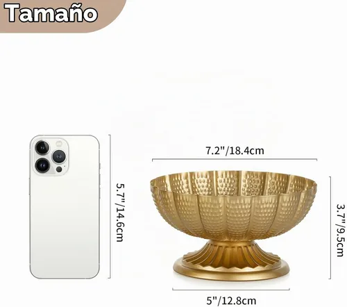 Vista 5 de NUPTIO Jarrones dorados pequeños para centros de mesa, metal, 3.7 pulgadas