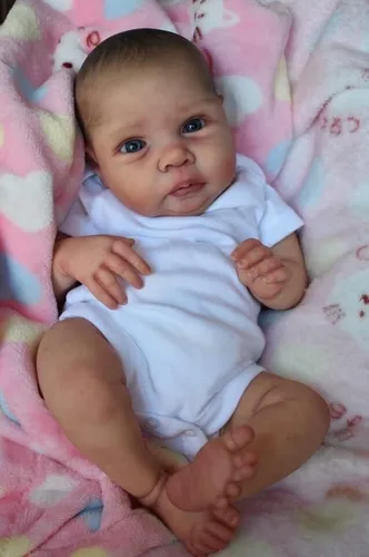 Vista 4 de iCradle Muñecas de bebé Reborn realistas de 20 pulgadas, muñeca recién nacida con peso de silicona suave, hecha a mano, regalo para niños y niñas a