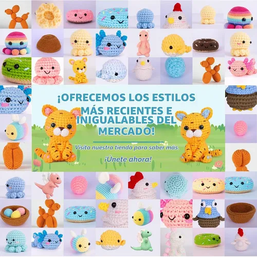 Vista 4 de Kit de ganchillo de ganchillo para principiantes, kit de inicio de ganchillo con tutoriales en video paso a paso, kit de ganchillo para 2 leopardo