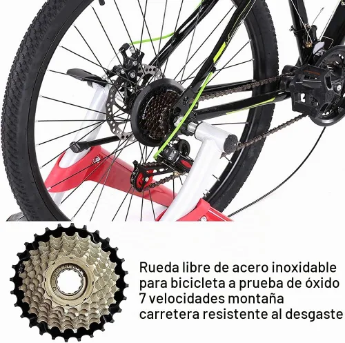 Vista 4 de Tookie Rueda libre de bicicleta de 7 velocidades, piñón de acero inoxidable resistente al desgaste de la bicicleta, rueda libre para bicicletas