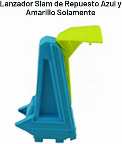 Vista 5 de Pieza de repuesto para Hot Wheels Track Builder Unlimited Triple Loop Kit Playset - GLC96 ~ Lanzador de golpe azul y amarillo de repuesto