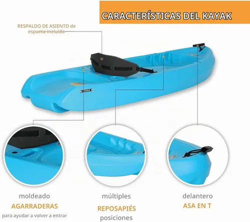 Vista 4 de Lifetime 90787 Dash 66 Kayak juvenil, azul glaciar, 78 pulgadas