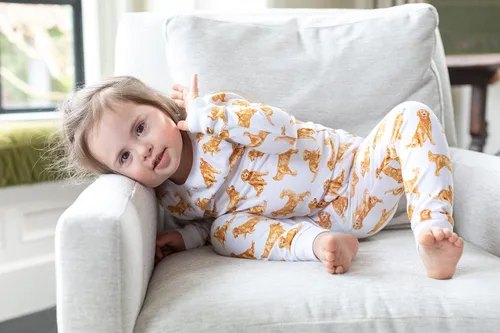 Vista 4 de Mud Pie Conjunto de pijama infantil de raza de perro