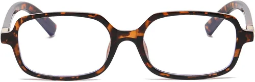 Vista 4 de Gafas rectangulares para mujeres y hombres, de los años 90, con marco cuadrado pequeño, lentes de luz azul, antifatiga ocular