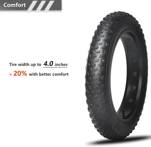 Vista 4 de 20x4.0/26x4.0 pulgadas Fat Bike Tire 60TPI para Bicicleta Eléctrica Fat Bicicleta Neumático 4.0 pulgadas Mountain Bike Tire