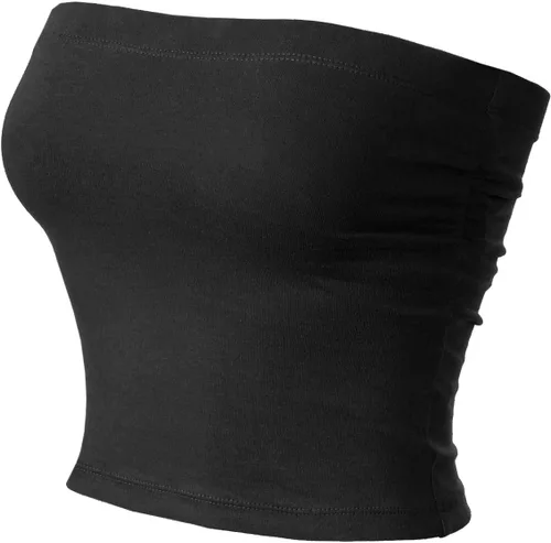 Vista 2 de MixMatchy - Juego de camisetas básicas tipo tubo con espalda descubierta para mujer, sin tirantes, casuales