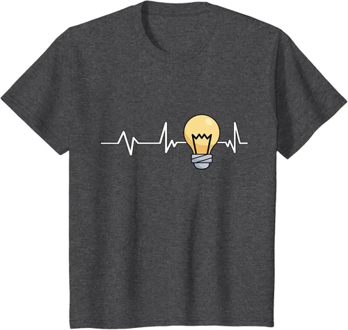 Vista 24 de Bombilla Heartbeat bombilla regalo bombilla bombilla camiseta Negro