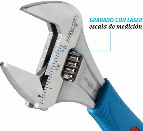 Vista 2 de Channellock 6WCB 6-Pulgadas Llave Inglesa Ajustable de Ancho Amplio, CÓDIGO AZUL